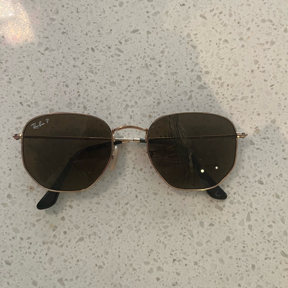 Ray-Ban Brown and gold Sunglasses